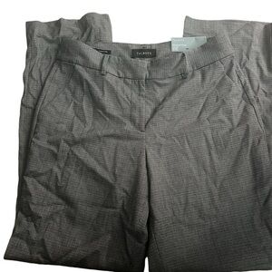 Talbots Newport Grey Checkered Dress Business Wool Blend Pants Women's Size 8